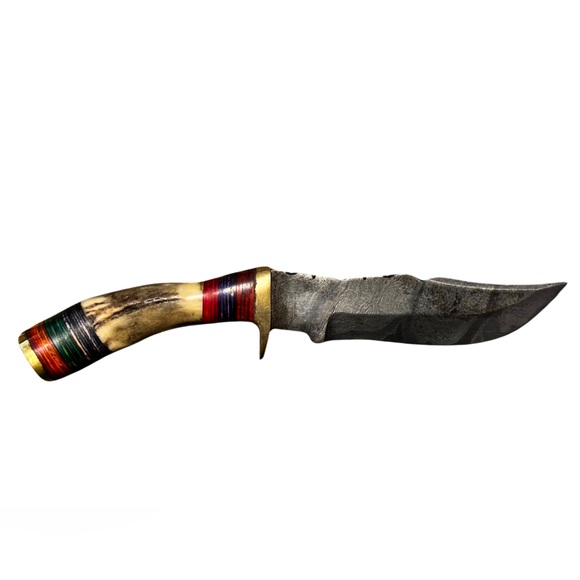 Damascus Blade Blacksmith Crafted includes Leather Sheath - Picture 2 of 9